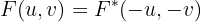 $$F(u,v)=F^*(-u,-v)$$